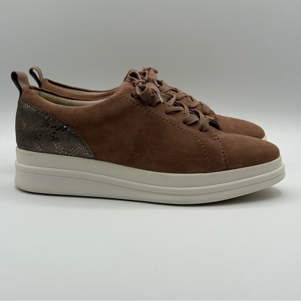 Naturalizer Yarina Tan Suede Comfort Sneakers Wide 10W Women - Picture 2 of 16